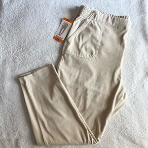 32 Degrees Womens Knit Stretch Elastic Waist Twill Pant